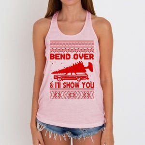 Todd Margo Couples Ugly Christmas Vacation I'll Show You Women's Knotted Racerback Tank