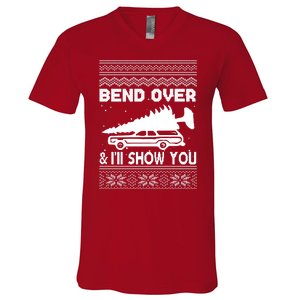 Todd Margo Couples Ugly Christmas Vacation I'll Show You V-Neck T-Shirt