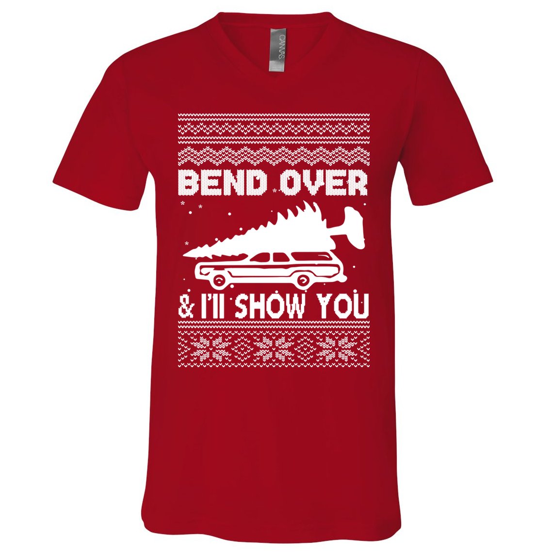 Todd Margo Couples Ugly Christmas Vacation I'll Show You V-Neck T-Shirt