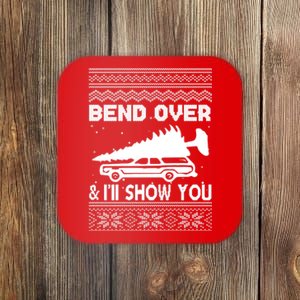 Todd Margo Couples Ugly Christmas Vacation I'll Show You Coaster