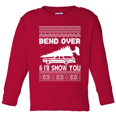 Todd Margo Couples Ugly Christmas Vacation I'll Show You Toddler Long Sleeve Shirt