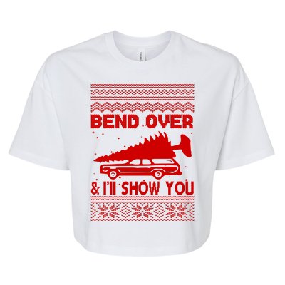 Todd Margo Couples Ugly Christmas Vacation I'll Show You Bella+Canvas Jersey Crop Tee