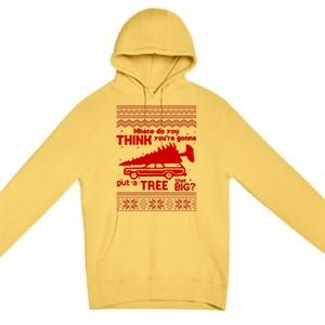 Todd Margo Couples Ugly Christmas Vacation Tree Premium Pullover Hoodie