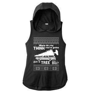 Todd Margo Couples Ugly Christmas Vacation Tree Ladies PosiCharge Tri-Blend Wicking Draft Hoodie Tank