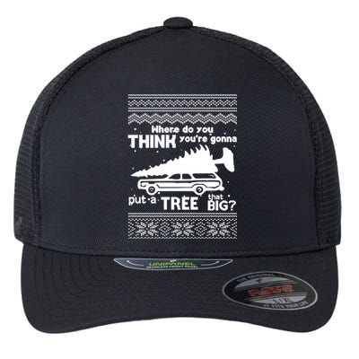 Todd Margo Couples Ugly Christmas Vacation Tree Flexfit Unipanel Trucker Cap