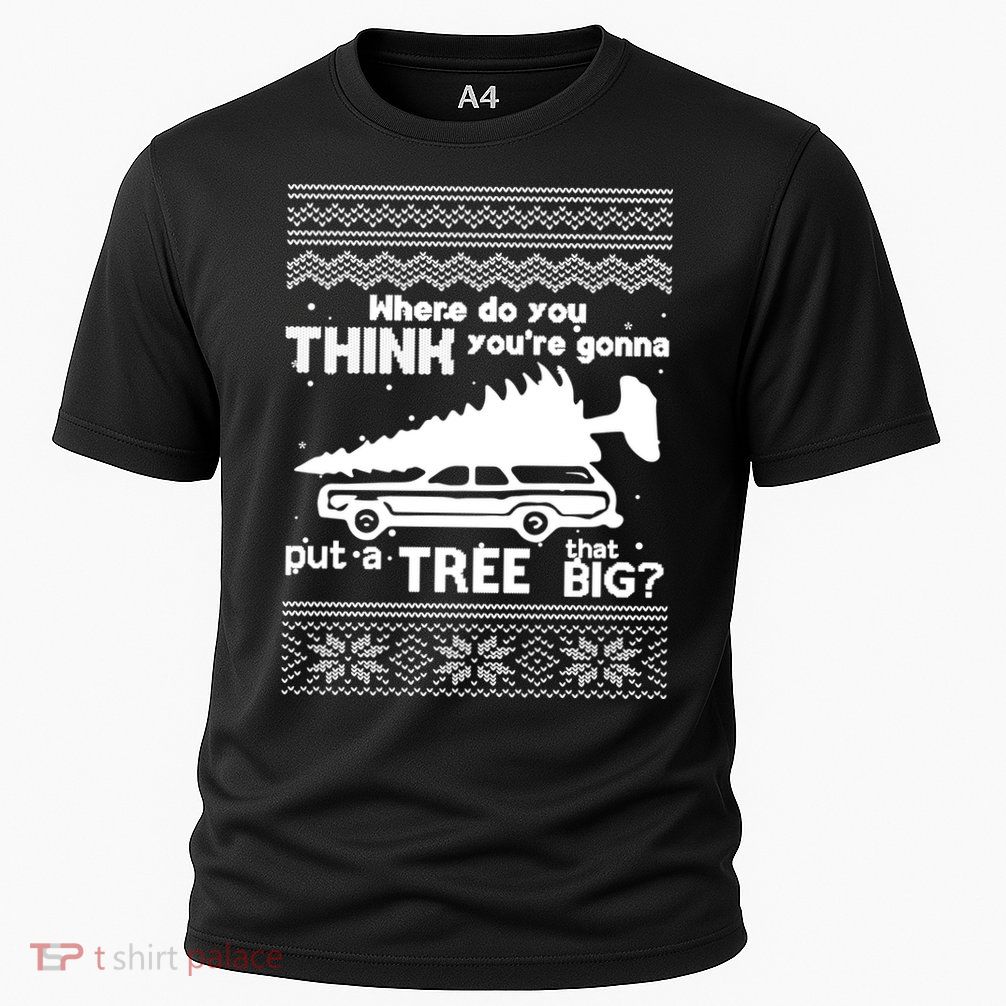 Todd Margo Couples Ugly Christmas Vacation Tree Performance Shirt