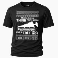 Todd Margo Couples Ugly Christmas Vacation Tree Cooling Performance Crew T-Shirt