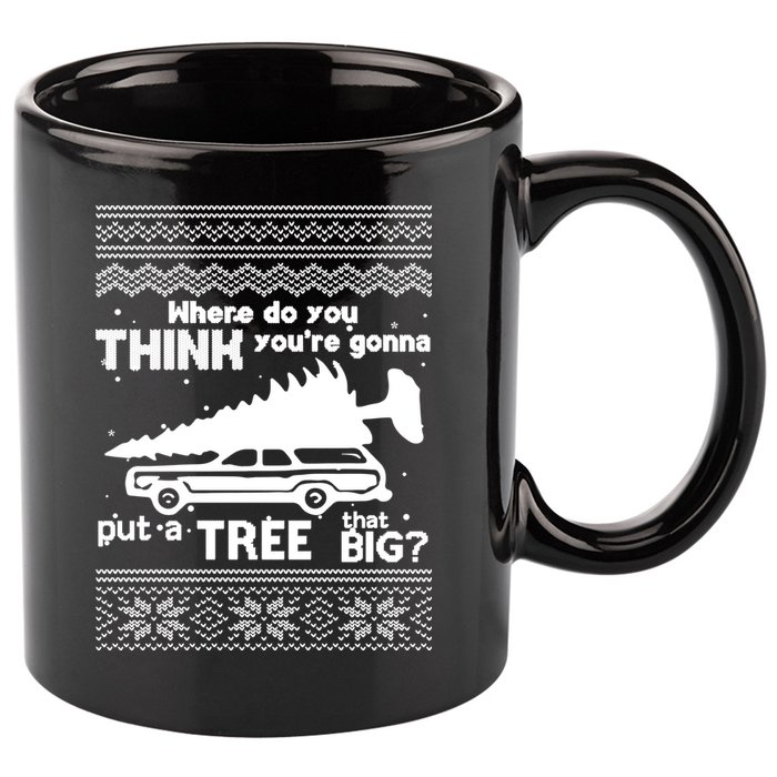 Todd Margo Couples Ugly Christmas Vacation Tree 11oz C Handle Ceramic Mug