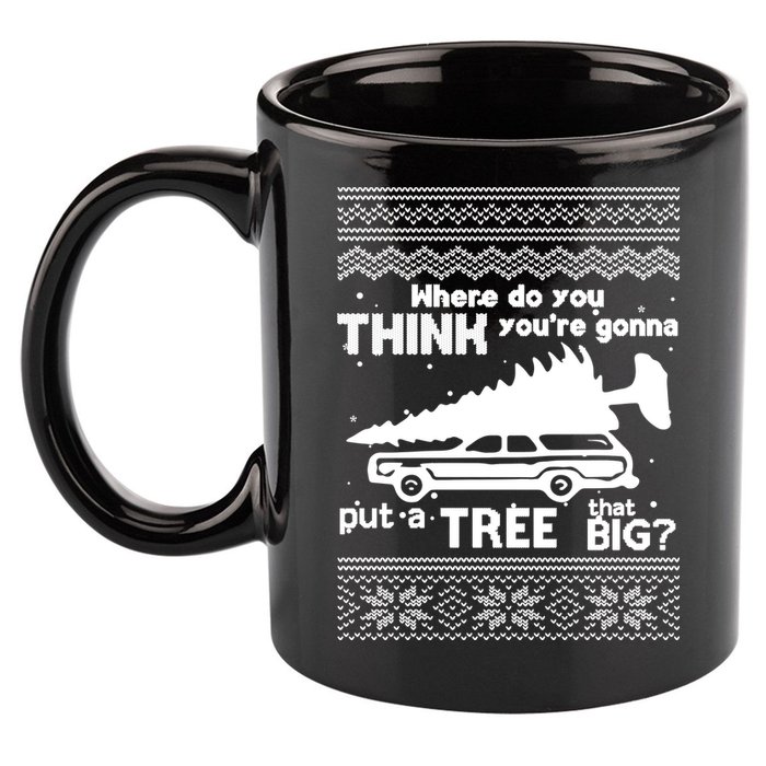 Todd Margo Couples Ugly Christmas Vacation Tree 11oz C Handle Ceramic Mug