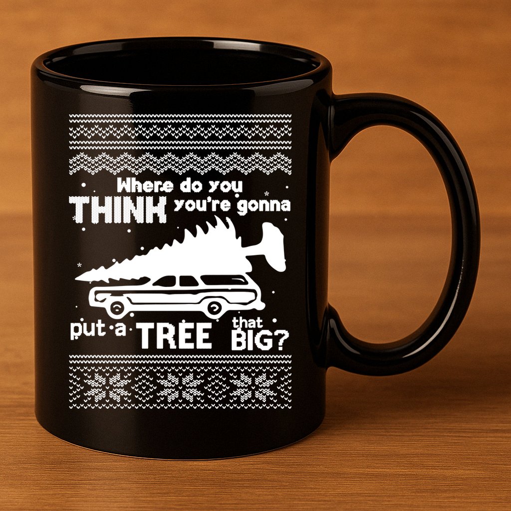 Todd Margo Couples Ugly Christmas Vacation Tree 11oz C Handle Ceramic Mug