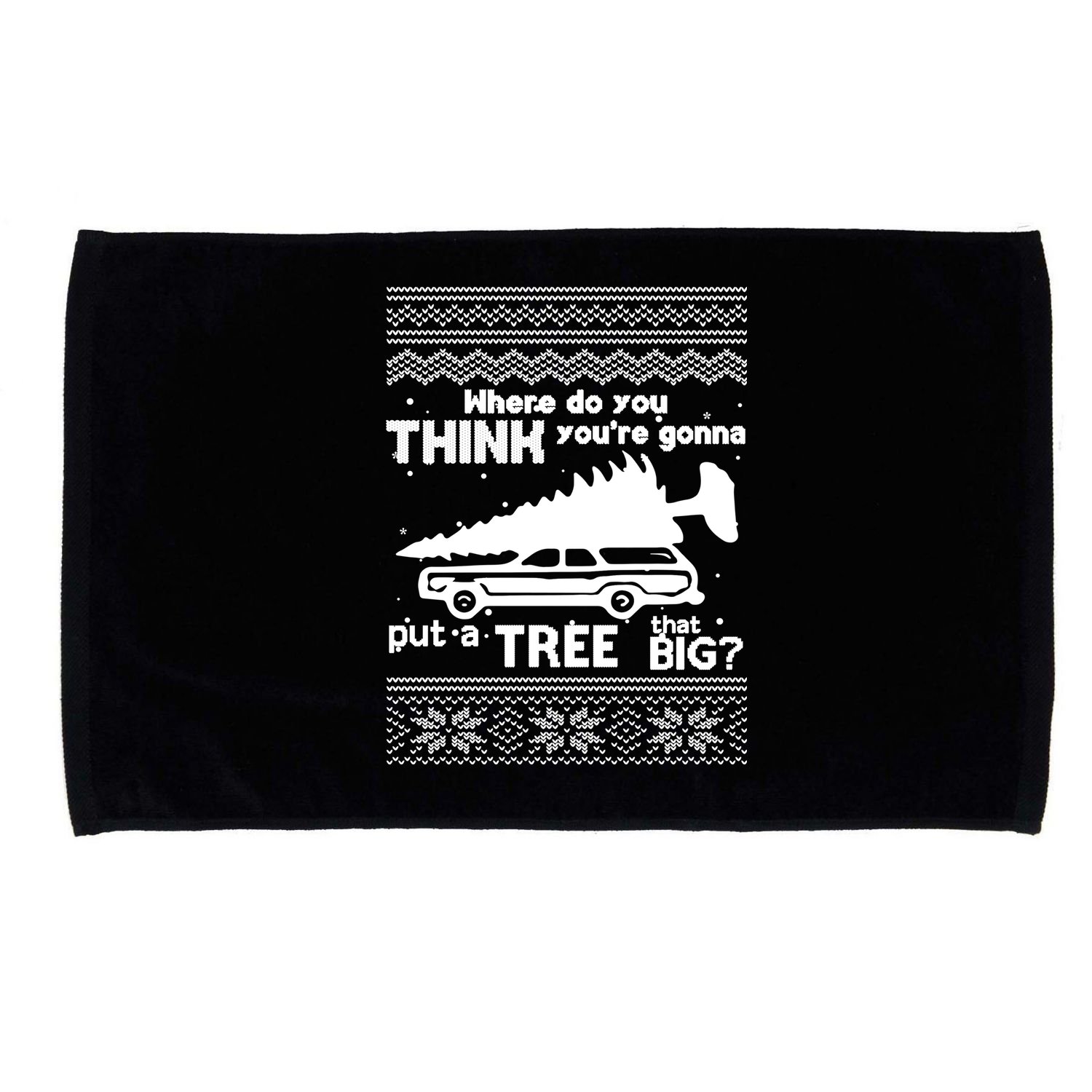 Todd Margo Couples Ugly Christmas Vacation Tree Microfiber Hand Towel