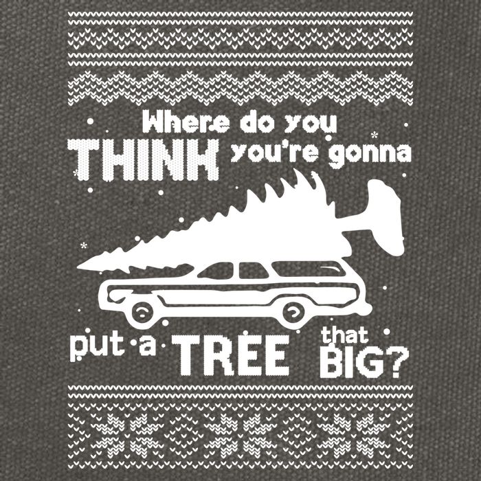 Todd Margo Couples Ugly Christmas Vacation Tree Cotton Canvas Backpack