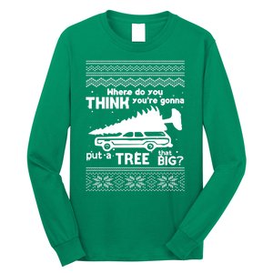 Todd Margo Couples Ugly Christmas Vacation Tree Long Sleeve Shirt