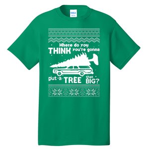 Todd Margo Couples Ugly Christmas Vacation Tree Tall T-Shirt