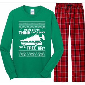 Todd Margo Couples Ugly Christmas Vacation Tree Long Sleeve Pajama Set