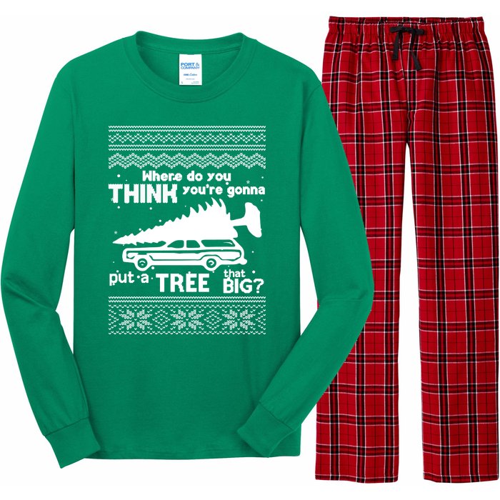 Todd Margo Couples Ugly Christmas Vacation Tree Long Sleeve Pajama Set