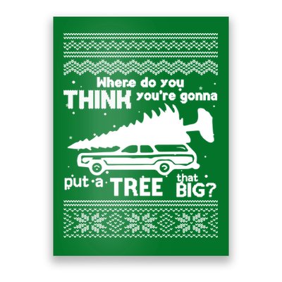 Todd Margo Couples Ugly Christmas Vacation Tree Poster