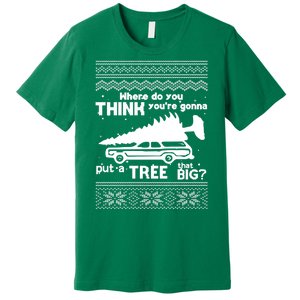 Todd Margo Couples Ugly Christmas Vacation Tree Premium T-Shirt