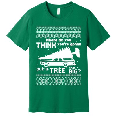 Todd Margo Couples Ugly Christmas Vacation Tree Premium T-Shirt
