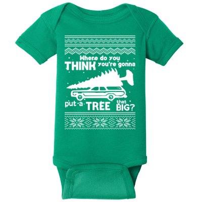 Todd Margo Couples Ugly Christmas Vacation Tree Baby Bodysuit