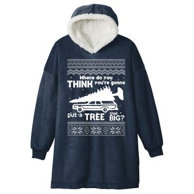 Todd Margo Couples Ugly Christmas Vacation Tree Hooded Wearable Blanket