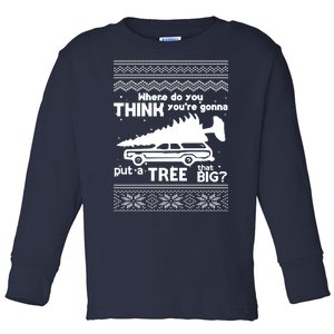 Todd Margo Couples Ugly Christmas Vacation Tree Toddler Long Sleeve Shirt