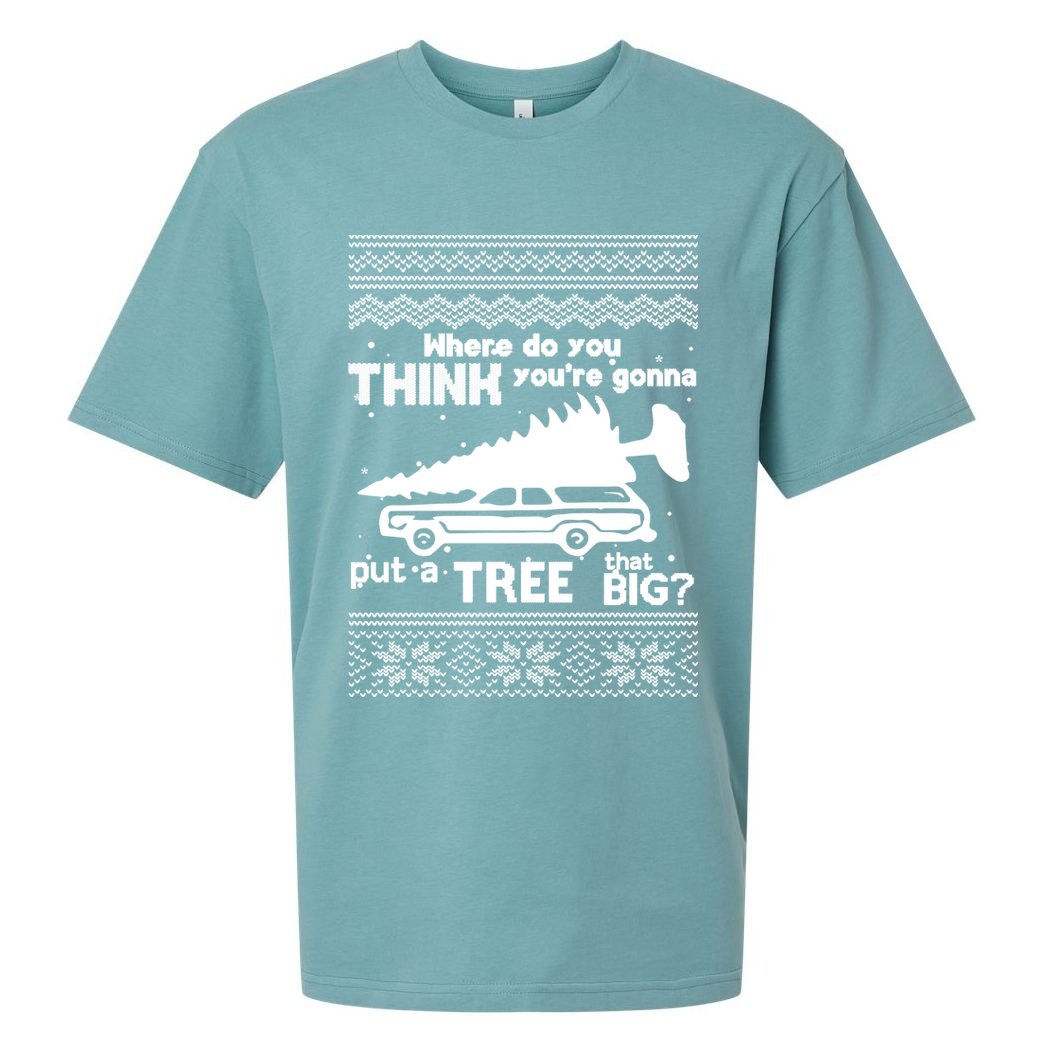 Todd Margo Couples Ugly Christmas Vacation Tree Sueded Cloud Jersey T-Shirt
