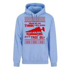 Todd Margo Couples Ugly Christmas Vacation Tree Unisex Surf Hoodie