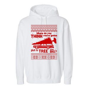 Todd Margo Couples Ugly Christmas Vacation Tree Garment-Dyed Fleece Hoodie