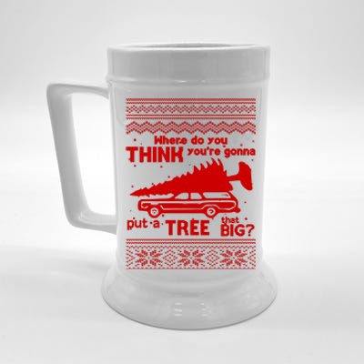 Todd Margo Couples Ugly Christmas Vacation Tree Beer Stein