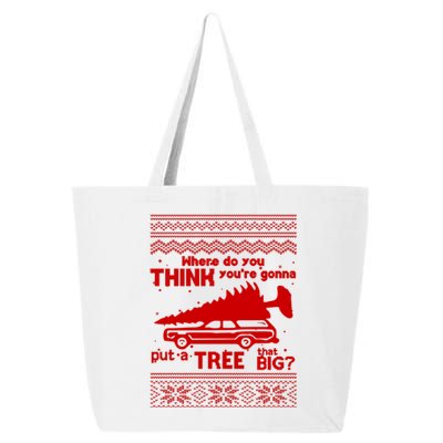 Todd Margo Couples Ugly Christmas Vacation Tree 25L Jumbo Tote