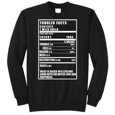 Toddler Nutrients Facts Sweatshirt