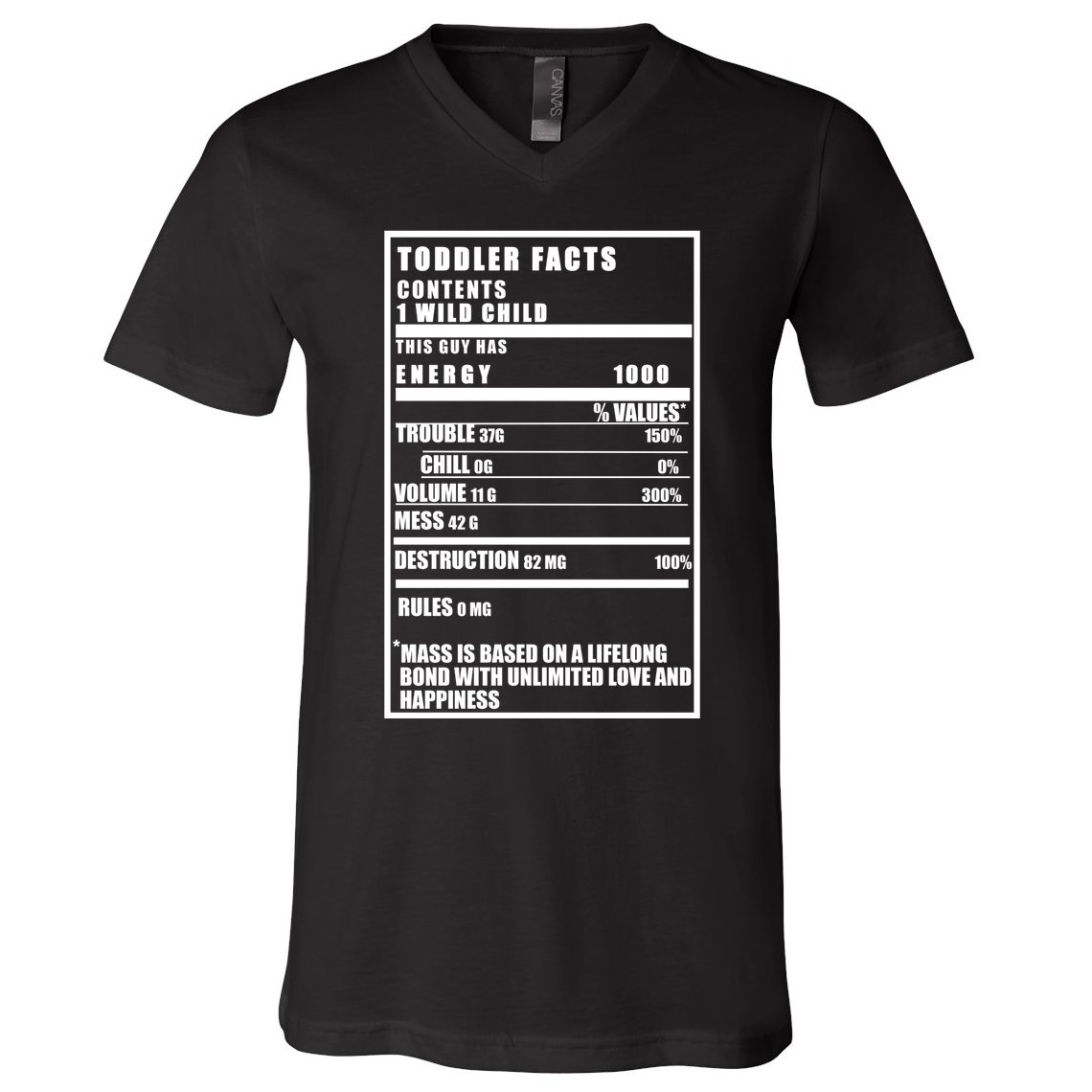 Toddler Nutrients Facts V-Neck T-Shirt