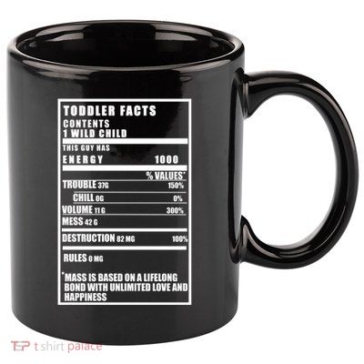 Toddler Nutrients Facts 11oz C Handle Ceramic Mug