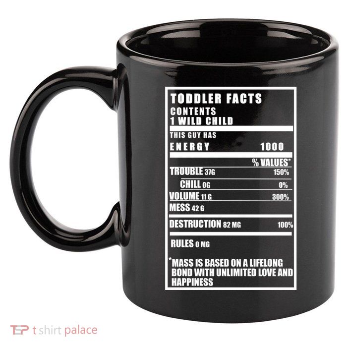 Toddler Nutrients Facts 11oz C Handle Ceramic Mug