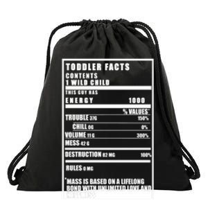 Toddler Nutrients Facts Drawstring Bag