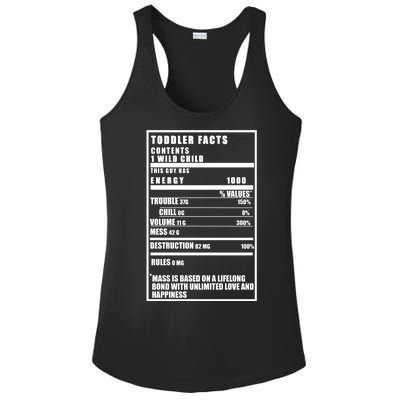 Toddler Nutrients Facts Ladies PosiCharge Competitor Racerback Tank