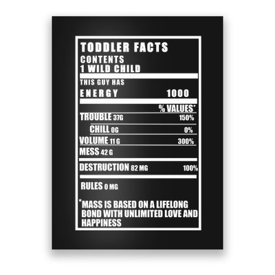Toddler Nutrients Facts Poster