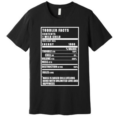 Toddler Nutrients Facts Premium T-Shirt