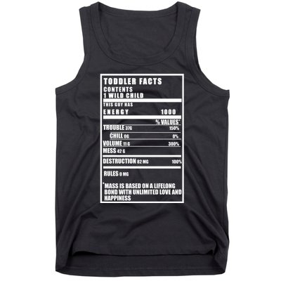 Toddler Nutrients Facts Tank Top