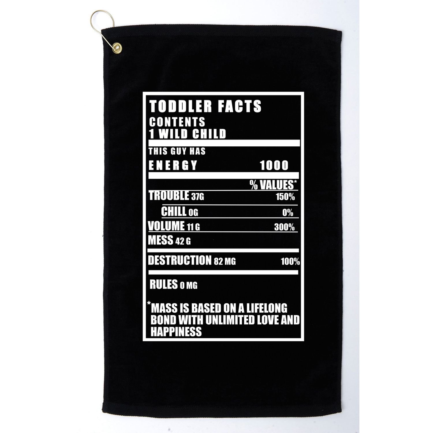 Toddler Nutrients Facts Golf Towel