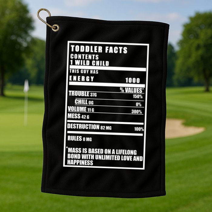 Toddler Nutrients Facts Golf Towel