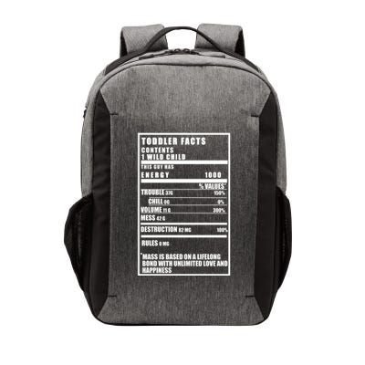 Toddler Nutrients Facts Vector Backpack