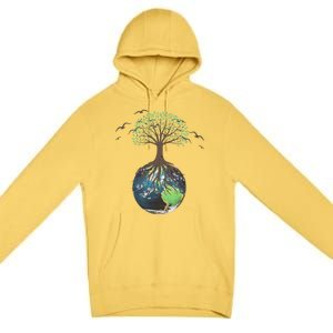 Tree On Earth Pro Environment Nature Geology Plant A Tree Premium Pullover Hoodie