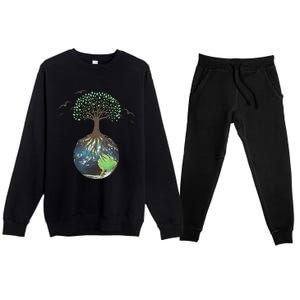 Tree On Earth Pro Environment Nature Geology Plant A Tree Premium Crewneck Sweatsuit Set