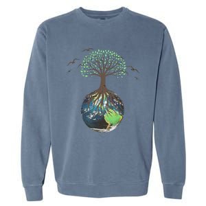 Tree On Earth Pro Environment Nature Geology Plant A Tree Garment-Dyed Sweatshirt