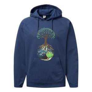 Tree On Earth Pro Environment Nature Geology Plant A Tree Performance Fleece Hoodie