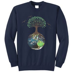 Tree On Earth Pro Environment Nature Geology Plant A Tree Tall Sweatshirt