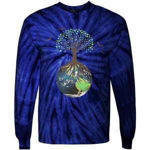 Tree On Earth Pro Environment Nature Geology Plant A Tree Tie-Dye Long Sleeve Shirt