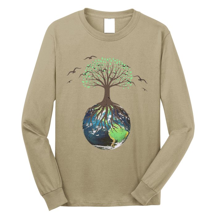 Tree On Earth Pro Environment Nature Geology Plant A Tree Long Sleeve Shirt